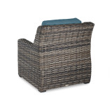 Tangiers Canola Seed Outdoor Wicker and Cast Lagoon Cushion Club Chair