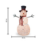60 in. Snowman Decor Piece LED Clear, 200 Lights