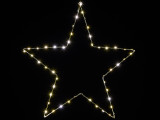 23 in. Star Frame Christmas Decor Piece Micro LED Cool White, 50 Lights