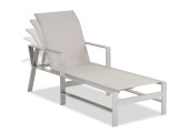 Trento Platinum Aluminum and Sailing Seagull Sling Chaise Lounge