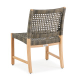 Hampton Driftwood Outdoor Wicker and Solid Teak Dining Side Chair