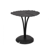 Tropical Leaf Aged Bronze Cast Aluminum 20 in. D Side Table
