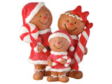 6 in. Gingerbread Family with Candy Resin Christmas Decor