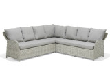 Samoa Slate Outdoor Wicker and Grey Linen Cushion 2 Pc. Resort Sectional Group