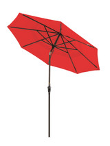 California Umbrella 11 ft. Red Canopy and Bronze Aluminum Market Umbrella