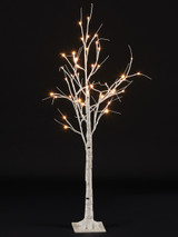 4.1 ft. Pre-lit Birch Christmas Tree LED Warm White, 48 Lights