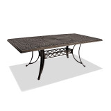 Carlsbad Black Gold Cast Aluminum 84 x 42 in. Dining Table