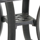 Carlsbad Black Gold Cast Aluminum 20 in. Sq. End Table