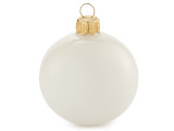 60 mm Wool White Enamel Glass Christmas Ball Ornaments, Set of 6