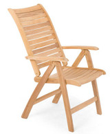 Pembroke Natural Stain Solid Teak Multi-Position Chair