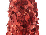 24 in. Glamor Red Sequined Cone Christmas Tree Decor