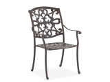 Carlisle Aged Bronze Cast Aluminum and Cultivate Stone Cushion 5 Pc. Dining Set with 42 in. D Table