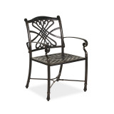 Melrose Midnight Gold Cast Aluminum 3 Pc. Bistro Set with 30 in. Sq. Table