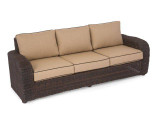 Biscayne Sangria Outdoor Wicker 4 Pc.Cushion Sofa Group with 48 x 28 in. Coffee Table.
