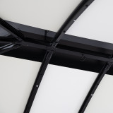 Sienna Black Aluminum 11.5 ft. x 11.5 ft. Hard Top Gazebo with Sliding Screen