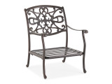 Carlisle Aged Bronze Cast Aluminum and Topsail Sunset Cushion 4 Pc. Sofa Group with 45 x 24 in. Coffee Table