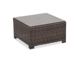 Modena Aspen Outdoor Wicker 4 pc. Spectrum Cherry Cushion Sofa Seating with 32 x 32 in. Glass Top Coffee Table