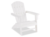 Surfside White Polymer 5 Pc. Adirondack Set with 21 x 18 in. Side Table