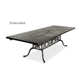 Florence Cast Aluminum 74-114 x 44 in. Double Extension Dining Table