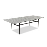 Metro Meteor Aluminum and Silver Sling 9 Pc. Dining Set with 100-76 x 42 in. Rect. Extension Table