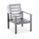 Soho Slate Grey Aluminum and Cushion Concealed Spring Dining Chair