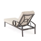 Ravello Scoria Aluminum with Cushions Chaise Lounge