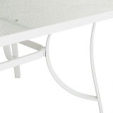 Cape Coral Aluminum 84 x 42 in. Glass Top Dining Table