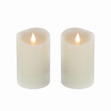 2 in. x 5 in. Heritage Real Motion Flameless LED Candle, Set of 2