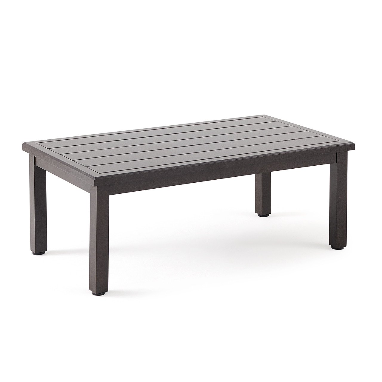 Ravello Scoria Aluminum 46 x 24 in. Slat Top Coffee Table Fortunoff