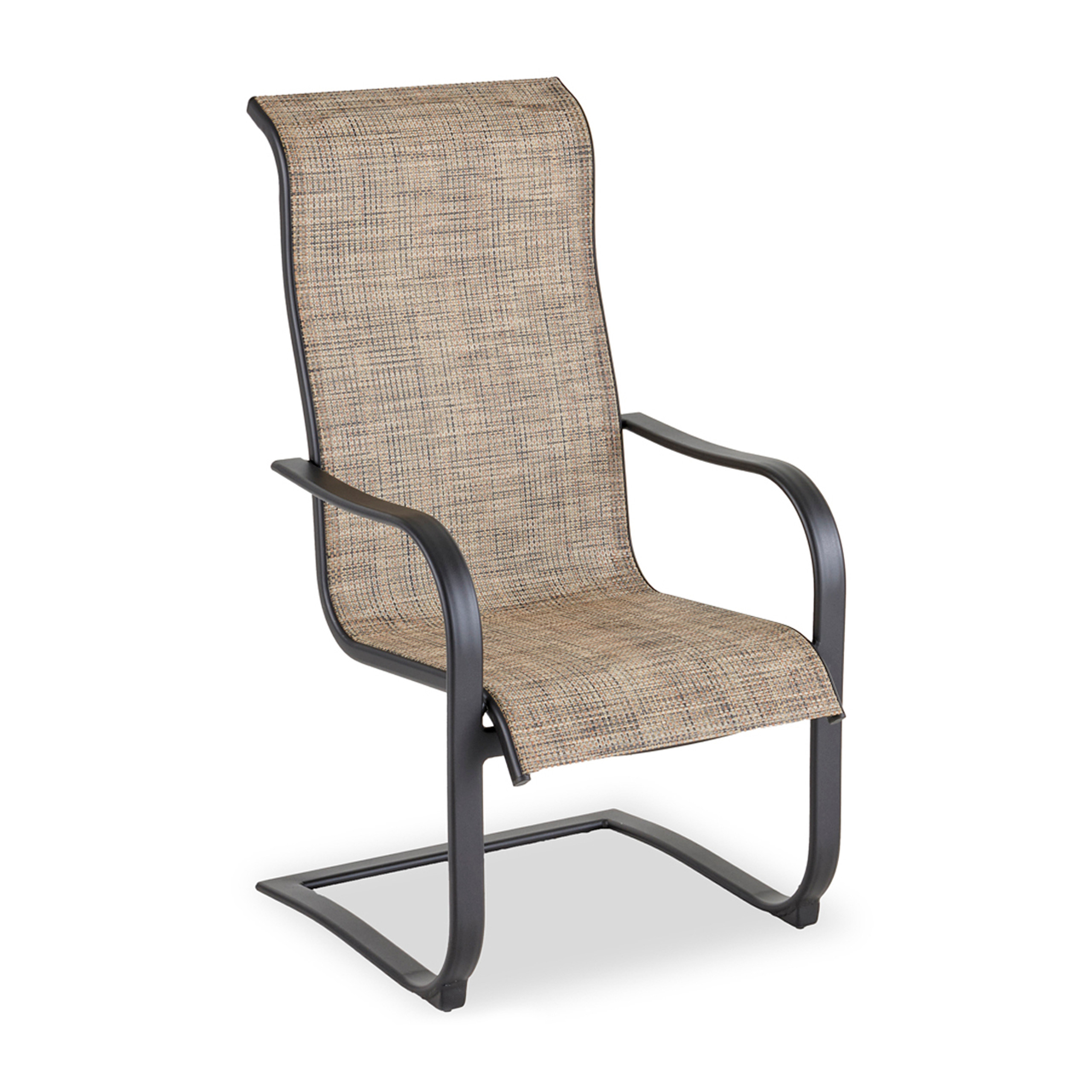 Cape Coral Java Aluminum and Desert Wicker Sling 5 Pc. Spring Dining ...