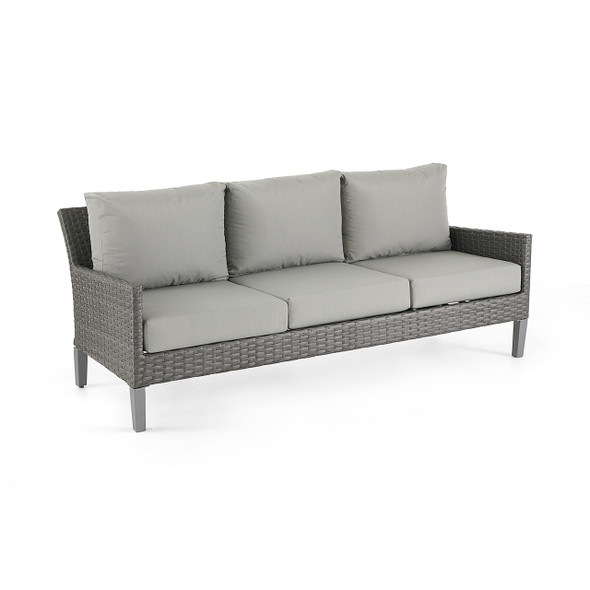 Amari Pepper Outdoor Wicker 3 Pc. Sofa Group with 43 x 25 in. Coffee Table