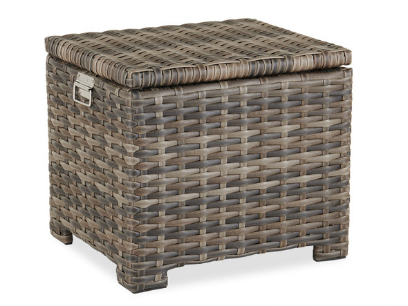 Contempo Husk Outdoor Wicker 20 in. Sq. Ice Bucket End Table