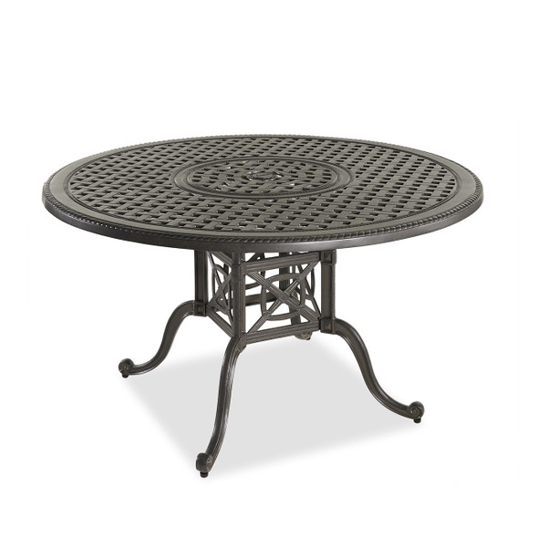Florence Midnight Gold Cast Aluminum 54 in. D Dining Table