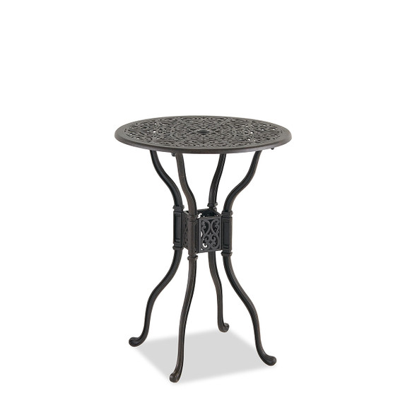 Naples Aged Bronze Cast Aluminum 30 in. D Bar Table Naples Aged Bronze Cast Aluminum 30 in. D Bar Table