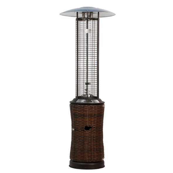 87 in. Espresso Outdoor Wicker Inferno 48,000 BTU LP Gas Patio Heater 87 in. Espresso Outdoor Wicker Inferno 48,000 BTU LP Gas Patio Heater