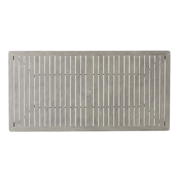 Metro Meteor Aluminum 84 x 42 in. Rect. Slat Top Dining Table