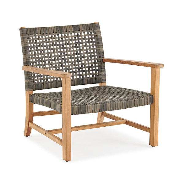 Hampton Driftwood Outdoor Wicker and Solid Teak Club Chair