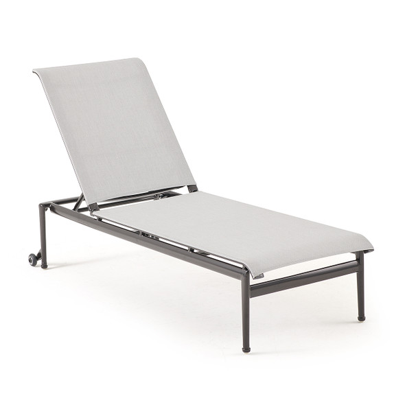 Metro Meteor Aluminum and Silver Sling Chaise Lounge