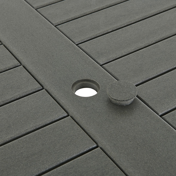 Farmhouse Polymer 7 Piece Dining Set + 72 x 42 in. Slat Top Dining Table Farmhouse Polymer 7 Piece Dining Set + 72 x 42 in. Slat Top Dining Table