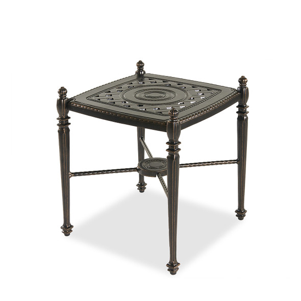 Florence Cast Aluminum 21 in. Sq. End Table