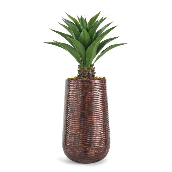 In-store Only - 25 in. Sisal Plant with Bronze Tribal Planter