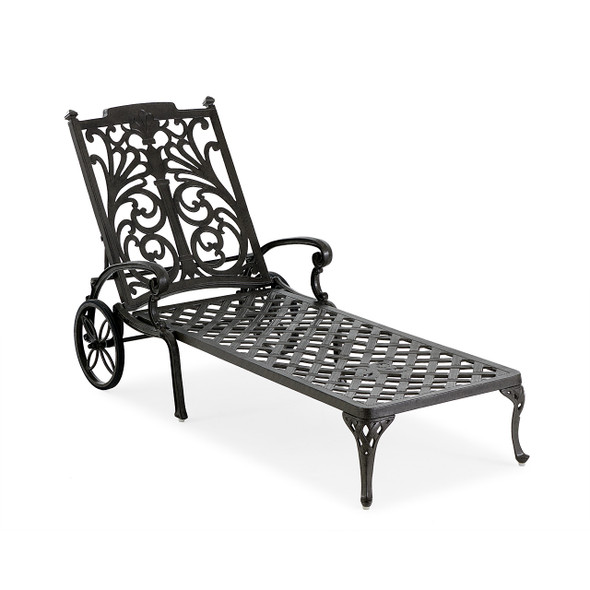 cast aluminum patio chaise lounge