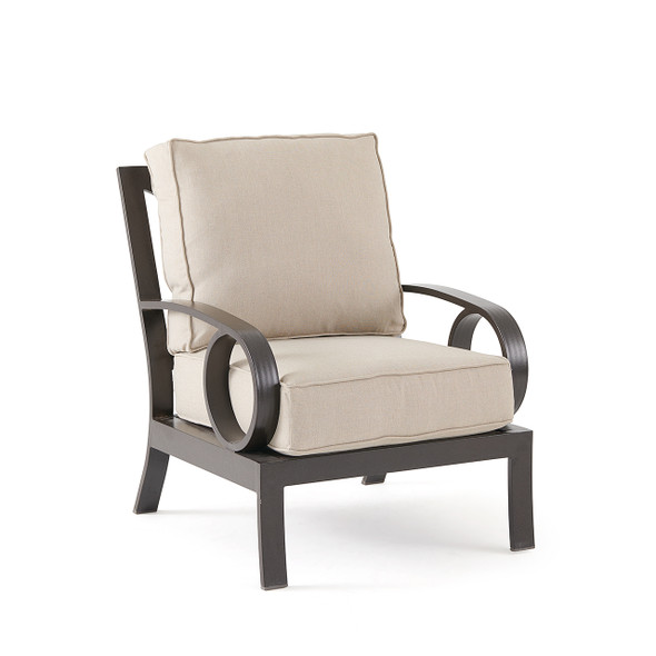 Ravello Scoria Aluminum with Cushions Club Chair