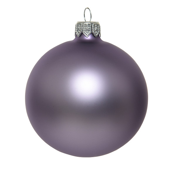 In-Store Only - 70 mm Glass Heather Matte Ball Ornaments, Set of 6