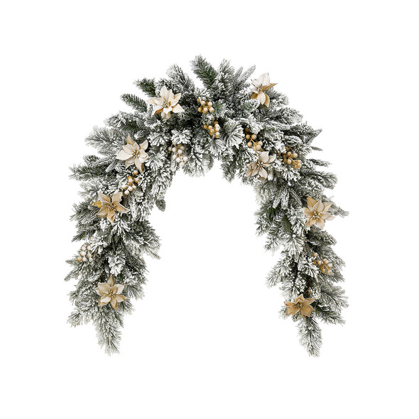 National Tree Company 6 ft. Frosted Colonial Fir Mantle Swag