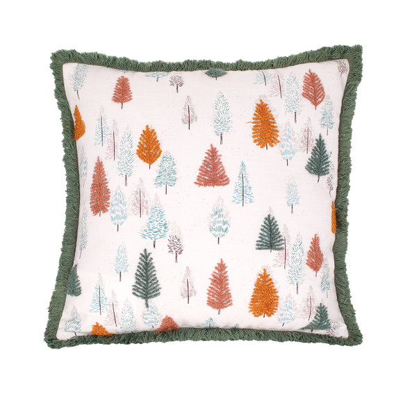 18 in. x 18 in. Whimsical Forest Pillow