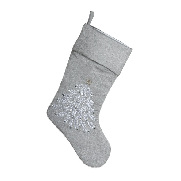 National Tree Company 19 in. Silver Stocking