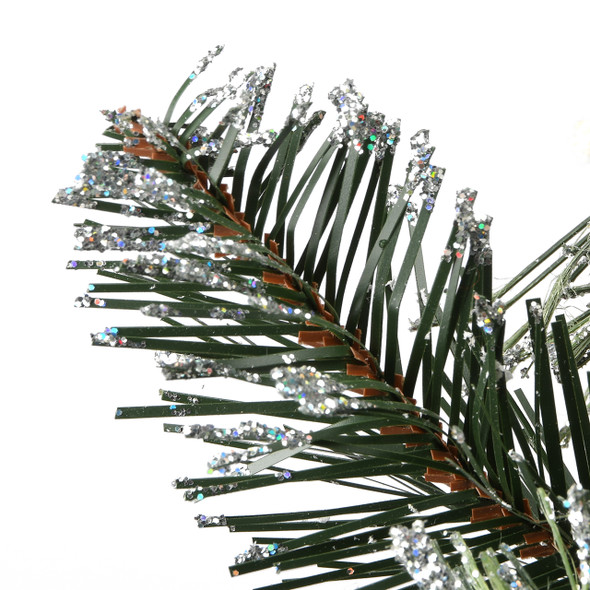 National Tree Company 30 in. Glittery Bristle Pine Wreath with 300 Dual Color LED Cosmic Lights
