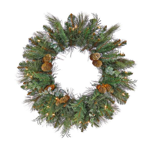 24 in. North Conway Wreath with 50 LED Lights