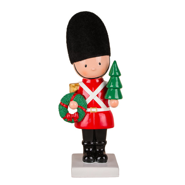 National Tree Company 11 in. Christmas Soldier with Wreath and Tree